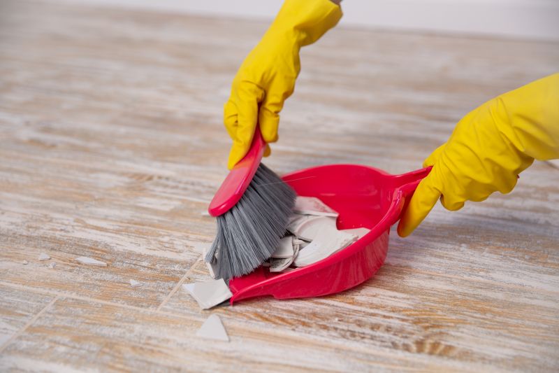 Cleaning up dust, paint spills, and debris protects newly installed surfaces